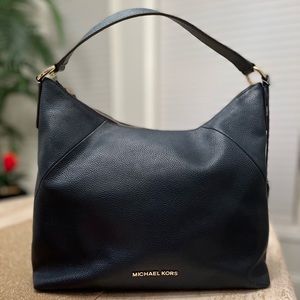Michael Kors Aria Pebbled Leather Large Shoulder Bag